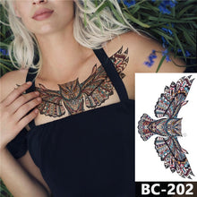 Load image into Gallery viewer, Scalloped gem mandala pattern Decal Waist Art Tattoo