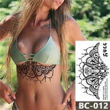 Load image into Gallery viewer, Scalloped gem mandala pattern Decal Waist Art Tattoo