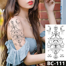 Load image into Gallery viewer, Scalloped gem mandala pattern Decal Waist Art Tattoo