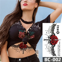 Load image into Gallery viewer, Scalloped gem mandala pattern Decal Waist Art Tattoo