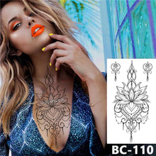 Load image into Gallery viewer, Jewelry Moon lotus star Tattoo