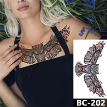 Load image into Gallery viewer, Dark sapphire rose lace pattern Decal Waist Art Tattoo