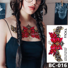 Load image into Gallery viewer, Dark sapphire rose lace pattern Decal Waist Art Tattoo