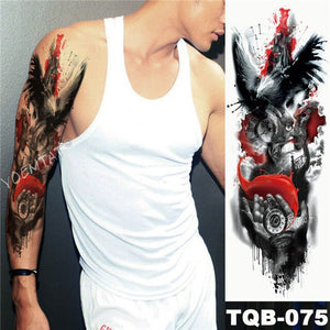Victory Warrior Men Full Cloud Tattoo Body Art
